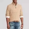 Mens Designer Polo Sweater Sweater Fleece Ralphs قمصان سميكة نصف سحاب عالية الرقبة دافئة حركية ضئيلة الحياكة Lauren Jumpers الصغيرة حصان العلامة التجارية Cotton YT1195