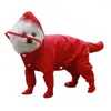Capa de corpo de capa de chuva de quatro patas para cachorro com chapéu transparente de borda para cachorrinho