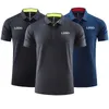 T-shirts pour hommes personnalisés bricolage polos hommes séchage rapide à manches courtes t-shirts revers tennis t-shirts travail en plein air course golf collier 231025