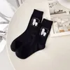 Chaussettes en coton pour femmes, 1 paire, matière douce et confortable, motif de dessin animé alpaga mignon Kawaii, Tube central, Style étudiante pour filles