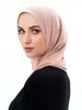 Scarves Muslim Turban Islamic Women Hijab Arab Headscarf Solid Color Lightweight Shawls