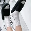 Женские носки Scoks, модные уличные носки в стиле Харадзюку с рваными отверстиями, однотонные вязаные спортивные хлопковые носки в японском корейском стиле