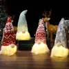 Christmas Decorations 51PC Glowing Gnome Faceless Doll Ornament Xmas LED Light Year Santa Pendant Tree Hanging 231025