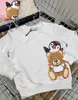 Luxe hoodie voor baby Beer Doll Patroon Print kindertrui Maat 90-130 ronde hals kindertrui Okt20