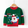 Jersey Ropa de Navidad Bebés Suéter Niños Niñas Chorlito Niños Ropa de fondo cálido Ropa de punto para niños Tops Y1024 Entrega de gotas DHJVS