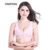 Catsuit Costumes ONEFENG 6013 Hot Selling Forms Mastectomy Bra Front Closure Designed with Pockets for Breast Implants