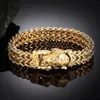 Charm Armbanden Rock Goud Kleur Tijger Hoofd Armband Mannen Rvs Cubaanse Ketting Armbanden Punk Mannelijke Creatieve Accessoires Viking 238y