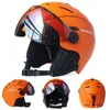 Caschi da ciclismo MOON Casco da sci professionale semicoperto Integralmente stampato Sport uomo donna neve Sci Snowboard con occhiali visiera 231024