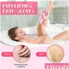 Cepillos de baño Esponjas Depuradores Venta al por mayor Ducha exfoliante Guantes de baño Cepillos para spa Mas y exfoliaciones corporales Células de piel muerta Solft Su Dh3Av