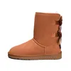 Nowy przybór Australia Winter Ultra Mini Platform Designer butów kostki Brown Brown ciepłe botki dla kobiety prawdziwe skórzane buty 36-43