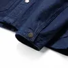 Jackor French Vintage Cargo Men Spring Autumn New Primary Lapel Multi-Pocket Washed Old Denim Retro Casual Cardigan Coats YQ231025