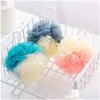 Bath Brushes, Sponges & Scrubbers Large Soft Bath Ball Shower Loofah Sponge Pouf Puff Mesh Foaming Skin Cleaner Cleaning Tools Spa Bod Dhsf1