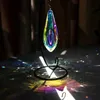 Trädgårdsdekorationer H D 120mm Stor Crystal Suncatcher AB -beläggning Facetterade kristallprismor släpper hänge Rainbow Window Garden Hanging Decoration Gift 231025