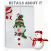 Christmas Decorations Color Changing Snowmans String Lights Colorful One Drag Six Solar Holiday Decoration Durable 231025