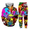 Hele-Nieuwe Mode Mannen Vrouwen Insane Clown Posse Sweatshirt Joggers Grappige 3D Print Unisex Hoodies Broek ZZ045309H