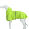 Dog Apparel Waterproof Reflective Raincoat For Dogs Pet Rain Clothes Luxury Fashion Golden Retriever Coat