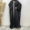 Ethnic Clothing Open Abayas For Women Muslim Satin Bat Sleeve Dress Turkey Arab Kaftan Dubai Robe Kimono Islam Femme Eid Ramadan Jilbab