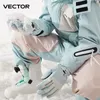 Guantes de esquí VECTOR Warm para niños invierno lana impermeable algodón calentado 231024