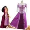 Cosplay Erwachsene Mädchen Karneval Halloween Party Kostüm Cosplay Tangled Rapunzel Prinzessin Kostüm für Frauen Purplecosplay