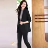 Pantalon deux pièces pour femmes, costume marron, vêtements d'affaires de haute qualité, Style tempérament, vêtements de travail formels pour entretien, automne et hiver