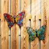 Garden Decorations 2pcs Wall Decor Metal Butterfly for Home Decoration Garden Outdoor Sculpture Decorative Statues Accessories for Yard 231025