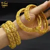 Bangle Aniid Dubai 24k pulseiras banhadas a ouro para mulheres luxo jóias designers indianos bangles africano árabe atacado casamento nupcial 231025