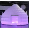 Atacado requintado 4mdiax3.16mh barraca iglu inflável branca com luz led casa de ar de luxo para eventos justos publicidade008