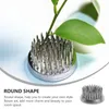 Decorative Flowers 2 Pcs Flower Arrangement Tool Fixing Accessory Needle Holder Clear Vase Fixator Lead Alloy Vases