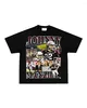 رجال القمصان American High Street Printed Printed Sleeve T-Shirt Men 2023 Harajuku fashion rain rait