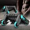 Sit Up Benches Muscle Roller Wheel Push up Bars Core Strength Abdominal Trainer with Knee Pad and Resistance Band AB Home Gym Fitness Equipment 231025