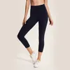 Одежда для йоги, спортивные капри, женские укороченные брюки с высокой талией, устойчивые к приседаниям, укороченные брюки для спортзала, простые колготки для тренировок