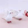 Bahçe Dekorasyonları Dekoratif Sahte Beyaz Yapay Köpük Tüy Lover Barış Güvercinleri Süsleme Düğün Ana Masa Dekorasyonu M68E