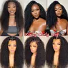 Lace Wigs QT Brazilian 13x4 Kinky Curly Lace Front Wigs Transparent Lace Frontal Curly Wigs For Black Women Pre Plucked With Baby Hair 231024