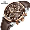 Montres-bracelets NAVIFORCE Lumineux Mains Hommes Montres Top Marque Hommes Montre Étanche Sport Poignet De Luxe Chronographe Quartz Mâle Horloge 231025