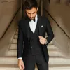 Abiti da uomo Blazer Nuovi uomini 3 pezzi monopetto Abito da sposa Sposo e abiti da uomo Best Business Casual Abito da ufficio Q231025