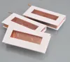 10pcspack caixa de embalagem de cílios postiços inteiros caixas de cílios logotipo personalizado falso cils 25mm cílios de vison branco retângulo pacote caso bu2455914
