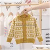 Jersey Niños Ropa de primavera Bebés Niños Niñas Cardigan Otoño Suéter Top Ropa para niños Punto Y1024 Entrega de gotas Maternidad Swea Dhuxi