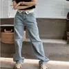 Nova marca calças de brim femininas lapela branca feminina carta reta bordado calças yoga perna larga na moda casual calças jeans