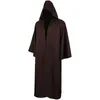 Casual Dresses Unisex Ladies Halloween Dress Dark Style Solid Color Robe Cape Medieval Long Sleeve Hooded Performance Costume Cosplay