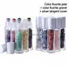 Packing Bottles Wholesale 10Ml Essential Oil Roll-On Bottles Glass Roll On Per Bottle With Crushed Natural Crystal Quartz Stone Roller Dh46G