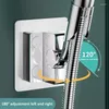 Badtillbehör Set Adhesive Shower Holder Justerbar självhuvudfäste Väggmontering Krok Roterande Handsug för hemmet