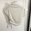 Carta crachá recortado t camisas regata para mulheres meia gola alta pulôver designers moda colete fino