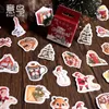 Zelfklevende stickers bulk 10 dozen decoratieve kerstbomen en huizen Santa Gingerbread Man-stickers voor journaling Schattig kantoorbenodigdheden 231025