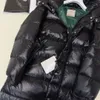 Mulheres preto longo para baixo jaquetas gree dentro bordado carta inverno outerwear casacos supre grosso à prova de vento designer jaqueta parka sml