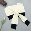 Bow Ties Women Knitted Shirt Fake Collar Female Detachable Collars Blouse Shoulder Wraps Removable Sweater False