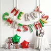 Julekorationer 16 tum Merry Letter Foil Balloons 2024 Happy Year Banner Globos Xmas Ornament Party Supplies 231025