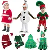 Clothing Sets Kids Girls Christmas Costume Santa Claus Toddler Baby Clothes Long Sleeve Hat Top Bottom Pants 3PCS Year Outfits 231025