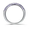 Vecalon – bague d'anniversaire faite à la main pour femmes, serti de diamants violets Cz, en argent 925, bagues de fiançailles pour femmes, 272t