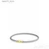Charm Bracelets Classics dy cable cuff bangle womens ball type hand opening bracelets designer for women wire yellow cjewelers classical bracelet men Q231025