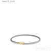 Bracelets de charme Classiques Dy câble manchette bracelet femmes type boule ouverture à la main bracelets designer pour femmes fil jaune cjewelers bracelet classique hommes Q231025